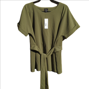 Worthington Green Blouse Large